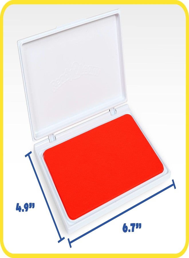 Ready 2 Learn Jumbo Washable Stamp Pad - Orange - 6.2"L x 4.1"W - Non-Toxic - Fade Resistant - Ideal Size for Baby Handprints and Footprints - Image 4